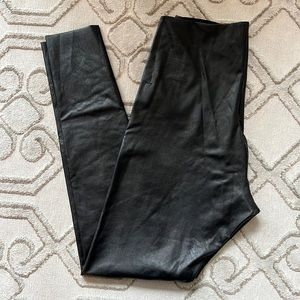 Black leather leggings